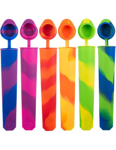 Moldes de Paletas de Silicona iNeibo - 6 Piezas Coloridas 2