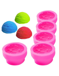 5 Moldes de Silicona Rosa TuNan para Helado y Jabón