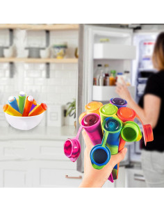 Moldes de Paletas de Hielo Silicona Wpunwen 6 Pcs Multicolor 2