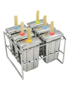 Molde de Paletas de Acero Inoxidable Onyx 6 Piezas 2