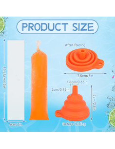 Moldes de Paletas Desechables FEBSNOW 160 Piezas 30,48 cm 2