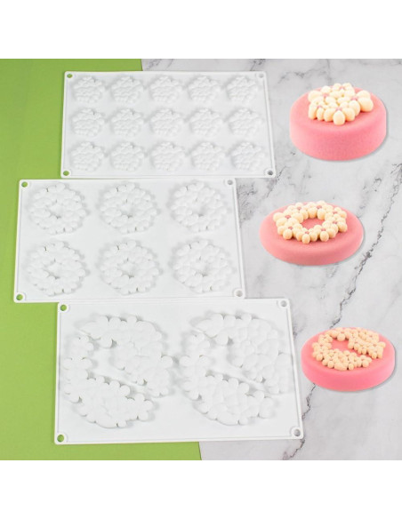 Molde de Silicona 3D Flor 6 Cavidades Mostsom 30x17.8 cm