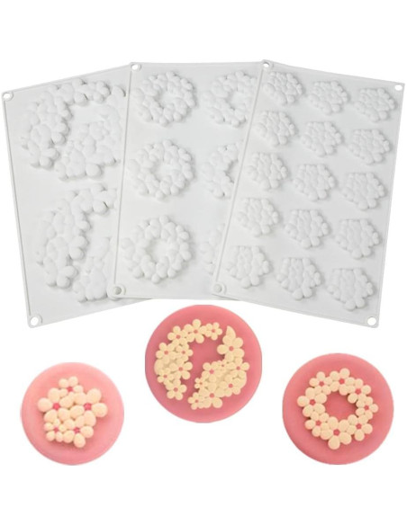 Molde de Silicona 3D Flor 6 Cavidades Mostsom 30x17.8 cm