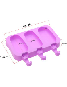 Moldes de Silicona para Helados Mini Skater Ovalados 2Pcs 2