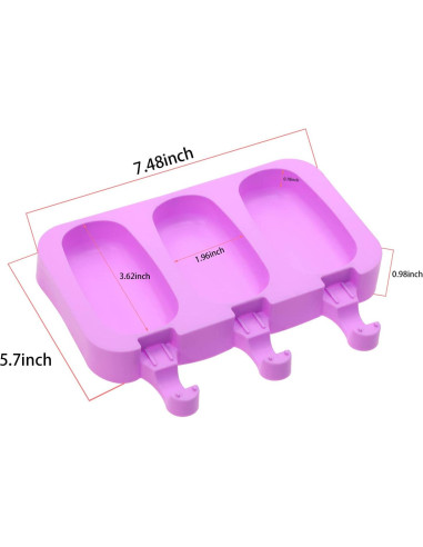 Moldes de Silicona para Helados Mini Skater Ovalados 2Pcs