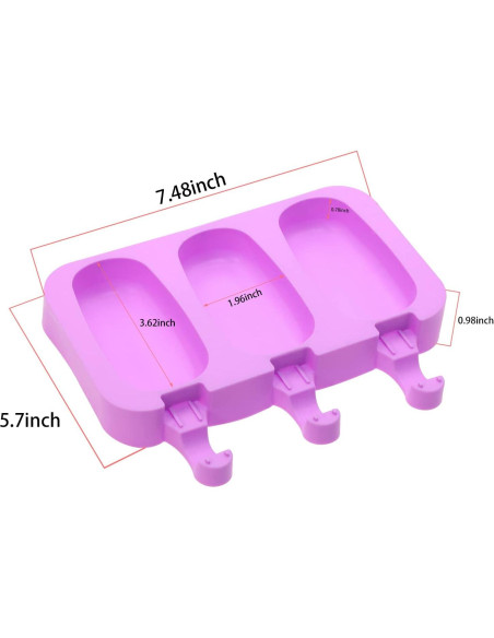 Moldes de Silicona para Helados Mini Skater Ovalados 2Pcs