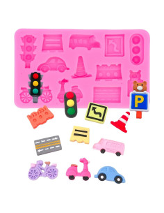 Molde de Silicona Autobús 3D Jansowin Grado Alimenticio