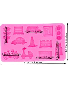 Molde de Silicona Autobús 3D Jansowin Grado Alimenticio 2