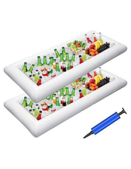 Bandeja de Servicio Inflable Jasonwell 2 PCS Enfriador de Hielo