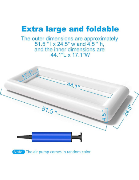 Bandeja de Servicio Inflable Jasonwell 2 PCS Enfriador de Hielo
