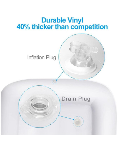 Bandeja de Servicio Inflable Jasonwell 2 PCS Enfriador de Hielo
