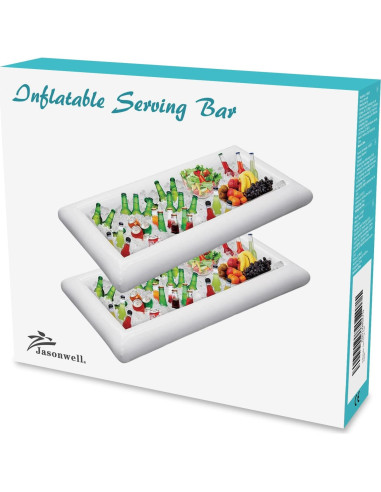 Bandeja de Servicio Inflable Jasonwell 2 PCS Enfriador de Hielo