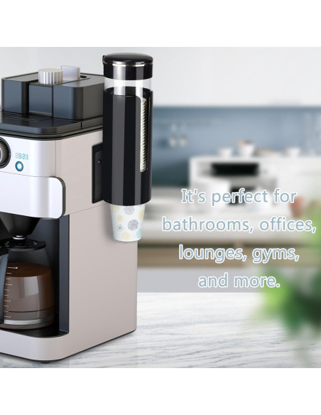 Dispensador de Tazas Montado en Pared MYITYARD Negro 27,4 cm