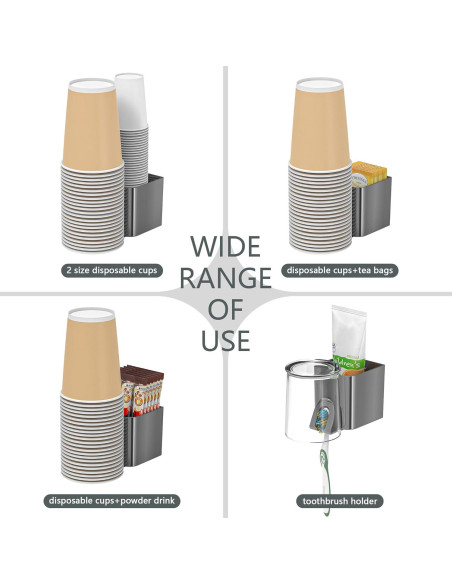 Dispensador de Tazas TOWARDFUN 2 Asientos Gris Oscuro