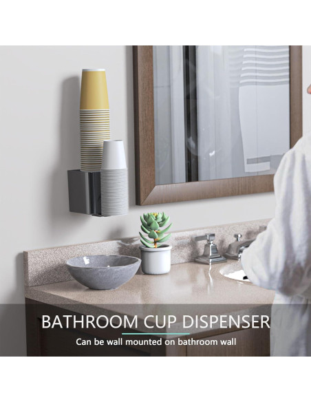 Dispensador de Tazas TOWARDFUN 2 Asientos Gris Oscuro