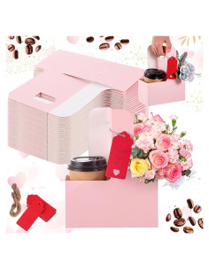 30 Soportes para Tazas Rosa MotiMind con Asa de Papel