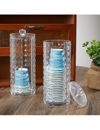 Dispensador de Tazas de Baño Skylety 2 Pcs Transparente