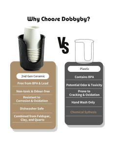Dispensador de Tazas de Cerámica Dobbyby Negro 3-4oz 2