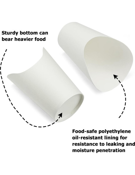 Vasos Desechables para Papas Fritas CAMKYDE 100 Pcs 12oz