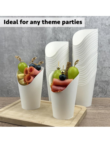 Vasos Desechables para Papas Fritas CAMKYDE 100 Pcs 12oz