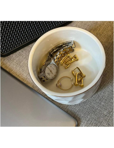 Soporte de Clips de Papel Cerámica Aewill Blanco 8.89 cm