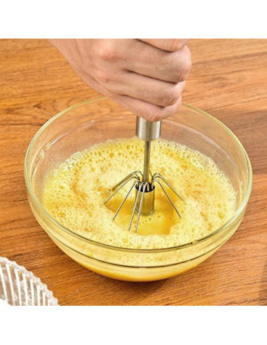 Batidor de huevos semiautomático Fnoko 25,4/30,5/35,6 cm acero