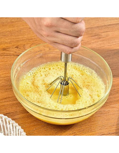 Batidor de huevos semiautomático Fnoko 25,4/30,5/35,6 cm acero