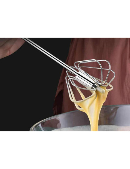 Batidor de huevos semiautomático Fnoko 25,4/30,5/35,6 cm acero