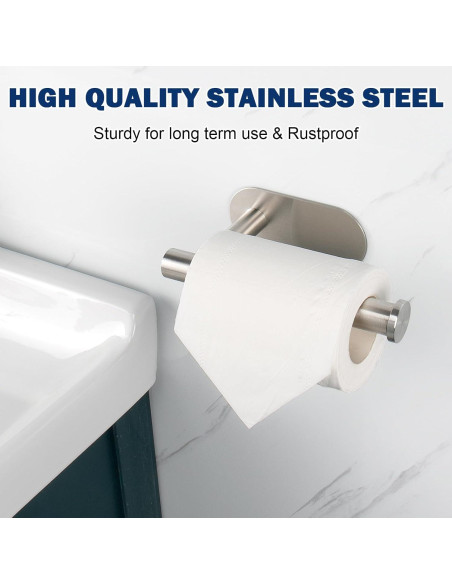 Soporte de Papel Higiénico NearMoon Acero Inoxidable 2 Pzas