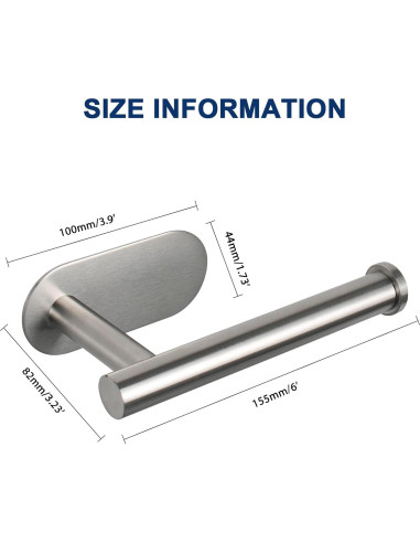 Soporte de Papel Higiénico NearMoon Acero Inoxidable 2 Pzas