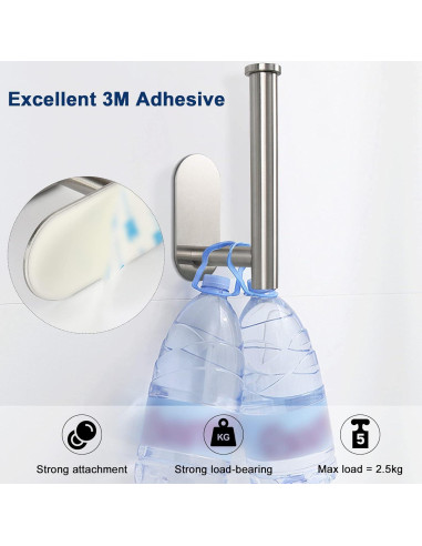 Soporte de Papel Higiénico NearMoon Acero Inoxidable 2 Pzas