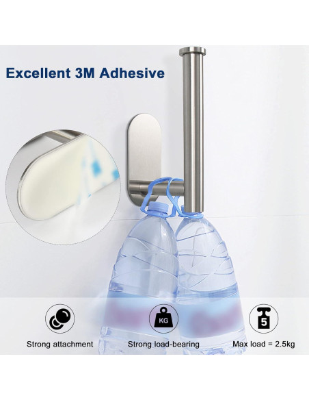 Soporte de Papel Higiénico NearMoon Acero Inoxidable 2 Pzas