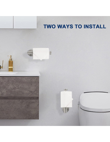 Soporte de Papel Higiénico NearMoon Acero Inoxidable 2 Pzas