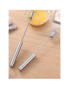 Batidor de Huevos Semiautomático Genérico Acero Inoxidable 2