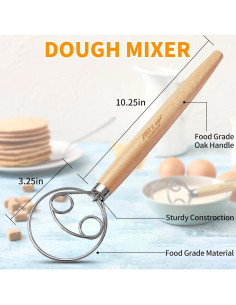 Batidor de Masa Danés ALLTOP - Acero Inoxidable 150g 2