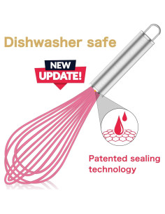 Set de 3 Batidores de Silicona OYV Rosa Antirayaduras 2