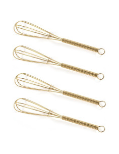Batidores Mini Dorados TYGYLZGCF 12,7 cm 4 Piezas