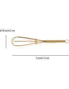 Batidores Mini Dorados TYGYLZGCF 12,7 cm 4 Piezas 2