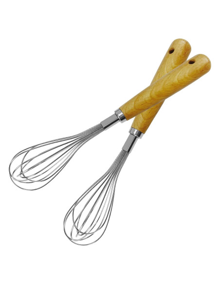 Batidores de Alambre MCSDFN - Acero Inoxidable y Madera