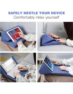 Soporte de Almohada para Tableta MoKo Azul Mezclilla 32x24x17 cm 2
