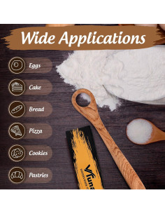 Batidor de Madera VTUNA 30.8 cm para Mezclar Pan y Huevo 2