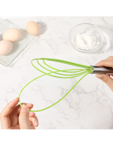 Juego de 3 Batidores Planos de Silicona Webake - Resistente al Calor