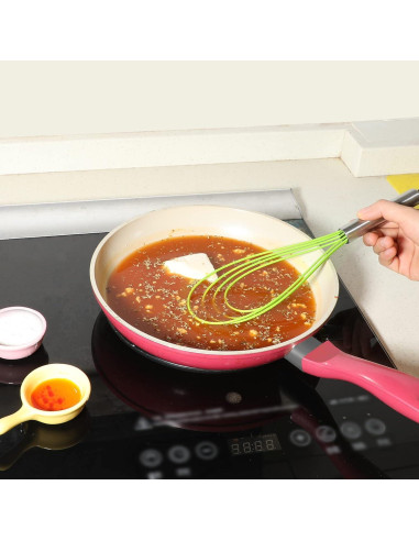 Juego de 3 Batidores Planos de Silicona Webake - Resistente al Calor