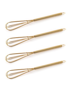 Set de 4 Mini Batidores de Acero Inoxidable TYGYLZGCF 18 cm