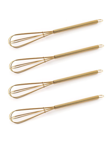 Set de 4 Mini Batidores de Acero Inoxidable TYGYLZGCF 18 cm