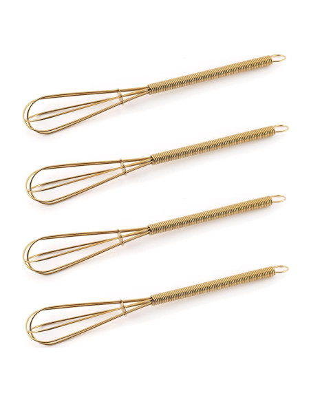 Set de 4 Mini Batidores de Acero Inoxidable TYGYLZGCF 18 cm