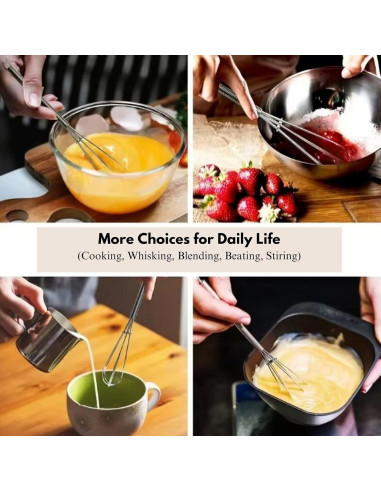 Batidores de Acero Inoxidable Chandler - Juego de 3 Tamaños