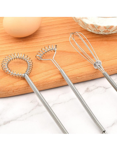 Juego de 6 Mini Batidores Ainvhh Acero Inoxidable 18 cm