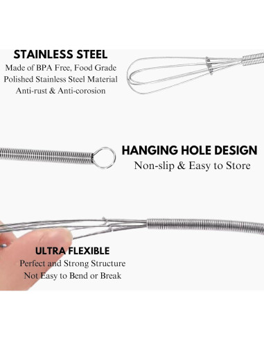 Batidores de Acero Inoxidable Chandler - Juego de 3 Tamaños