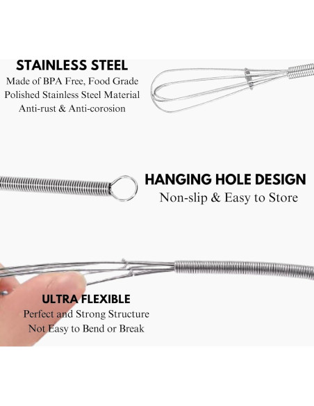Batidores de Acero Inoxidable Chandler - Juego de 3 Tamaños